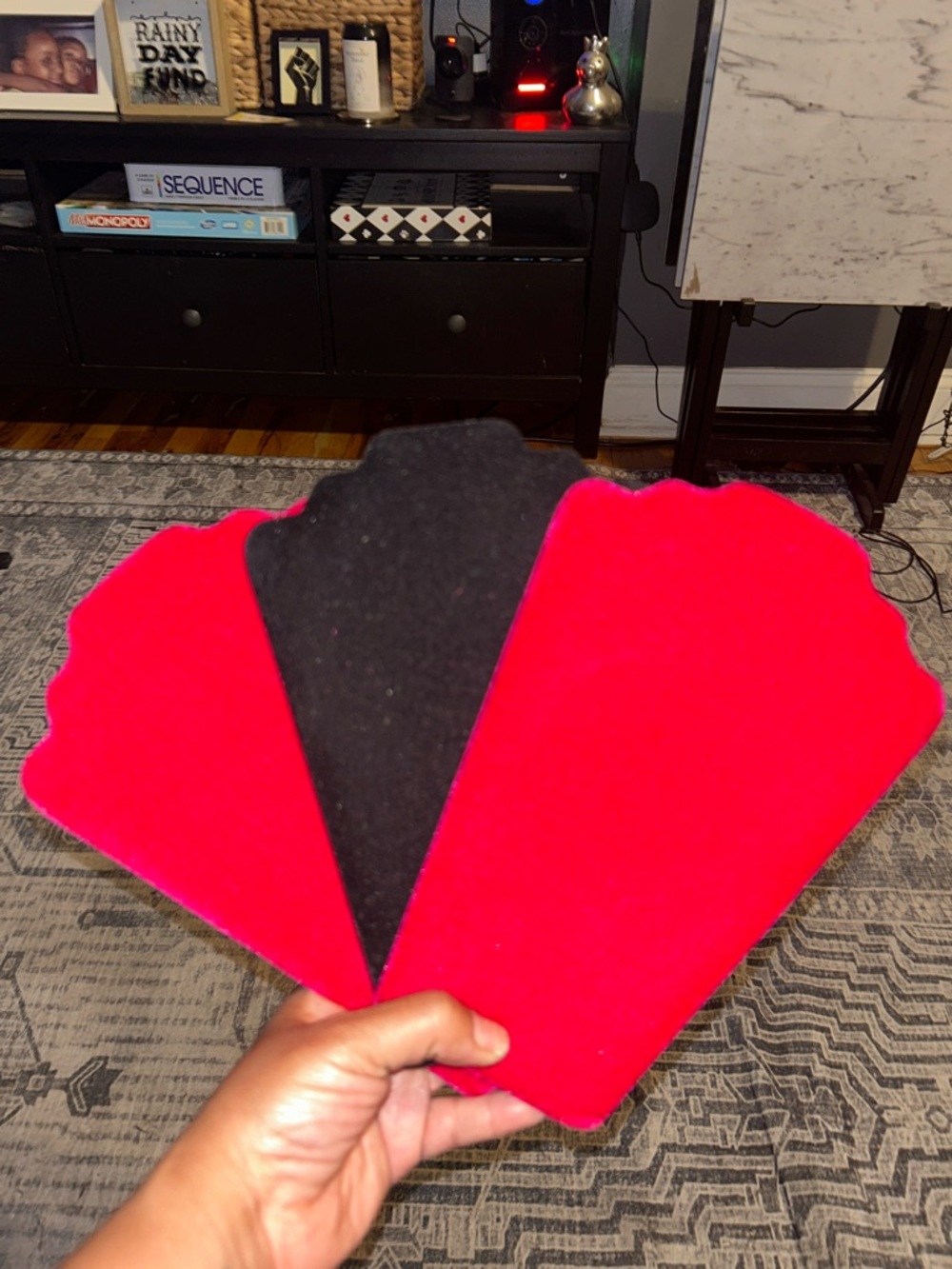 Set of 3 velvet necklace displays